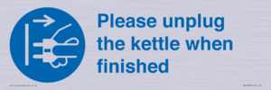 Please unplug the kettle when finished